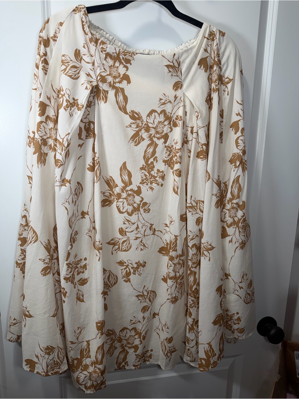 NWT A New Day Floral Maxi Skirt Cream Brown Size Small - Picture 5 of 11